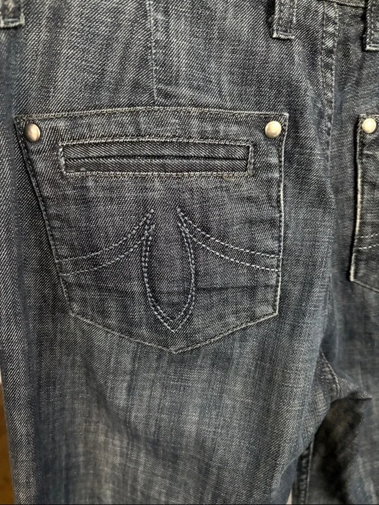 Level 99 Flare Jeans Size 27 Dark Wash Mid Rise Boho - Picture 5 of 7